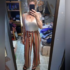 No Comment BUY 1 GET 1 FREE Striped Jumpsuit Sz S